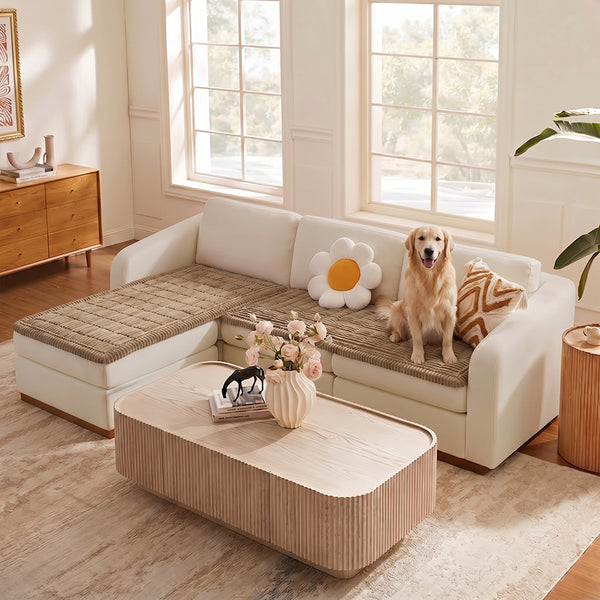 Lazy Soft Flannel Breathable Pet Mat Non-slip Sectional Couch Cover