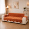 Waterproof Plush Velvet Contrast Wavy Edge Couch Cover