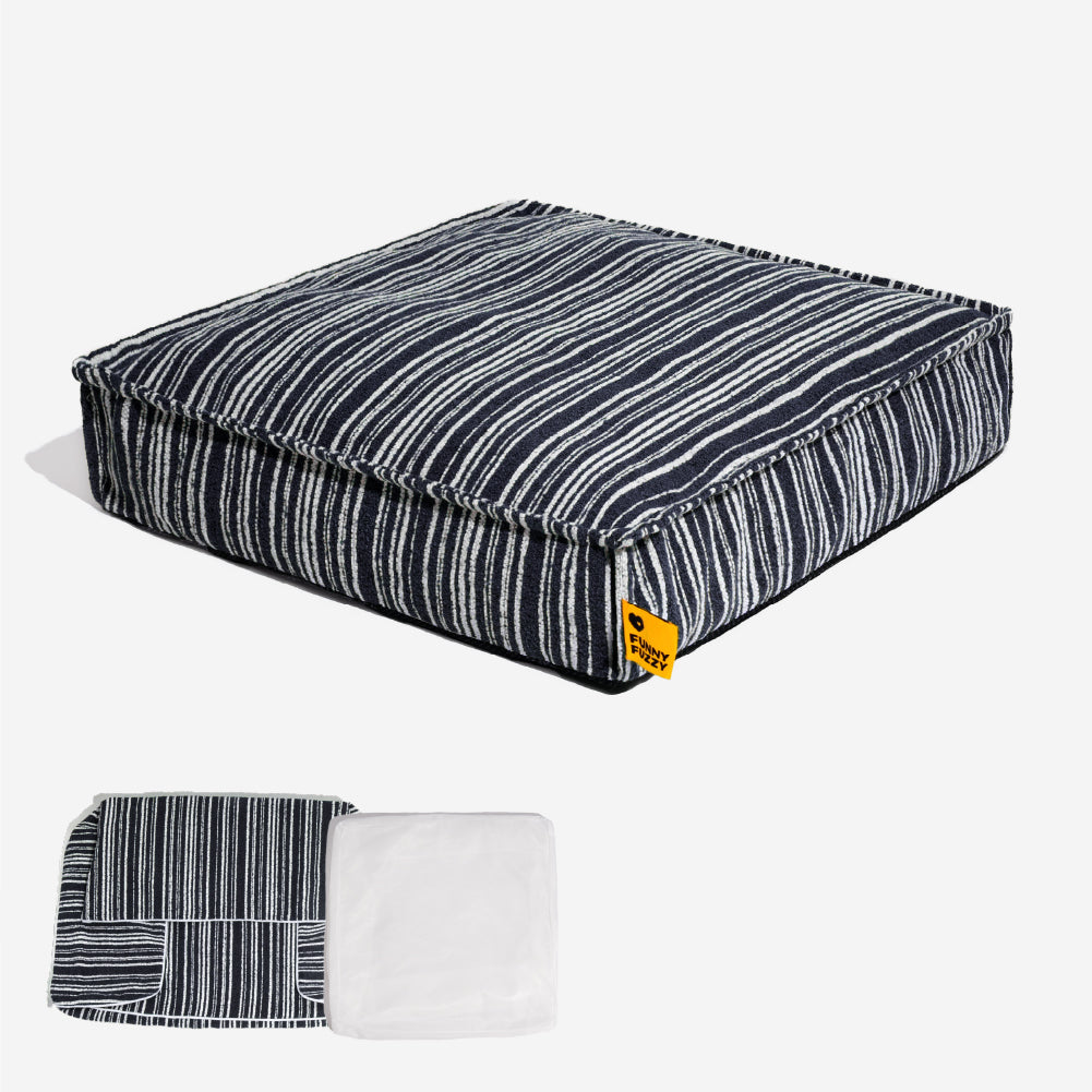 Sustainable Storage Pouf Ottoman & Dog Bed - Funnyfuzzy SnugNest