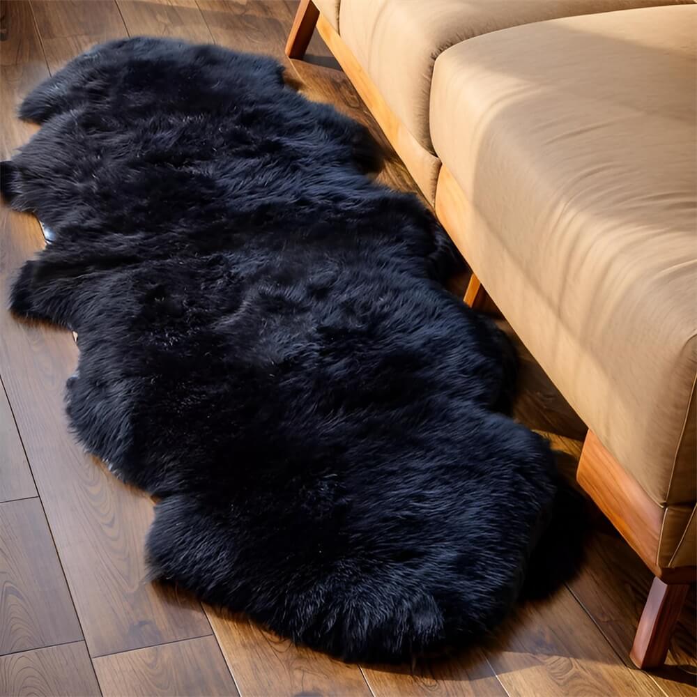 Long Plush Soft Irregular Cashmere Carpet – Cozy Comfort for Your Home