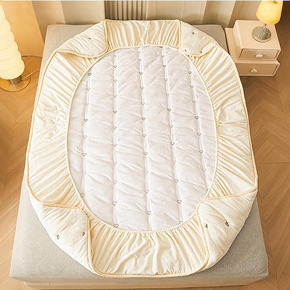 Soft Warm Quilted Fitted Sheet Mattress Cover