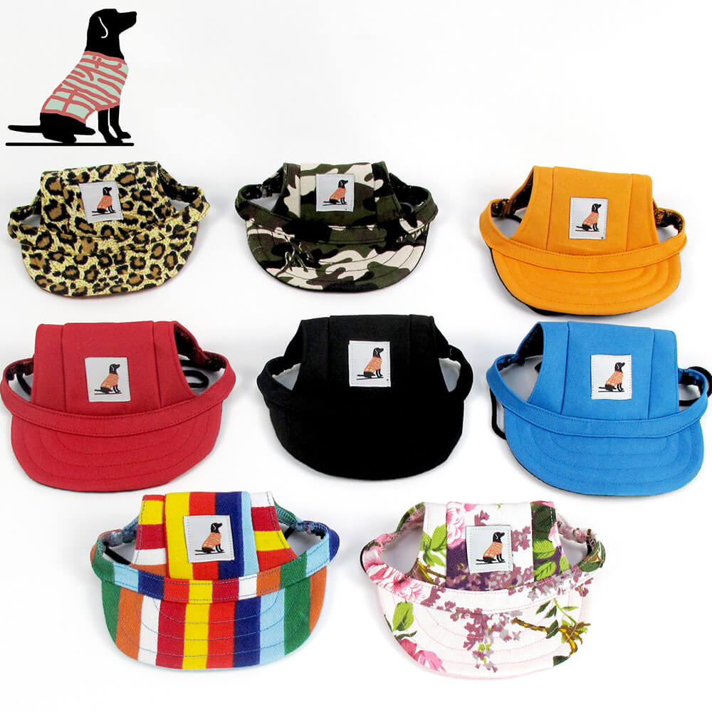 Accesorios para gatos y perros, gorra de béisbol al aire libre multicolor, gorra con visera, corgi de bulldog francés