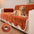 Waterproof Plush Velvet Contrast Wavy Edge Couch Cover