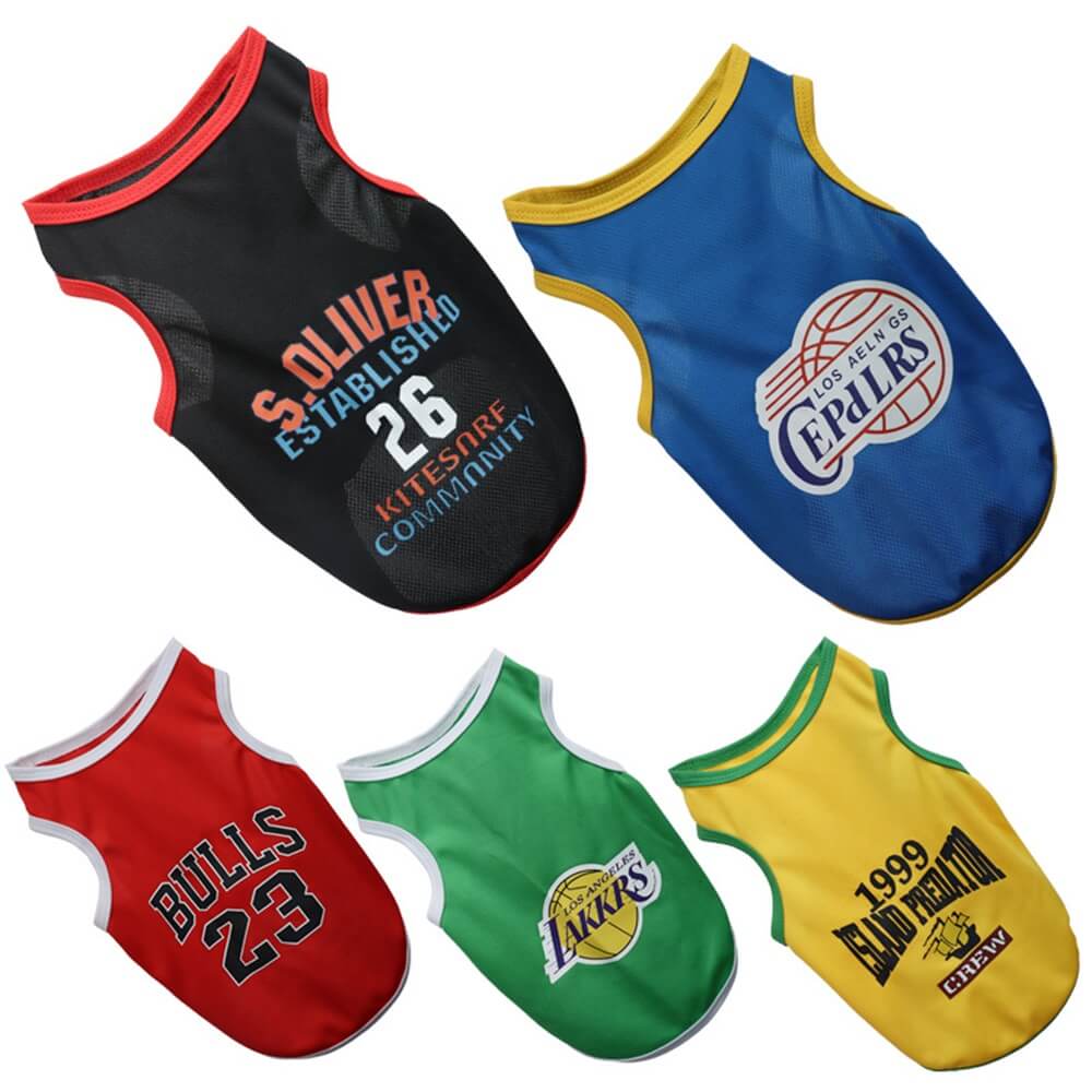 Sporty Basketball Jersey for Dogs - Athletic Pet Apparel