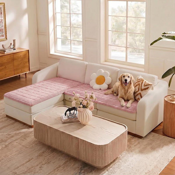 Lazy Soft Flannel Breathable Pet Mat Non-slip Sectional Couch Cover