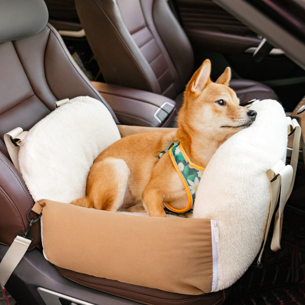 Protetor de filhote de cachorro de segurança de viagem grande cama de assento de carro para cachorro