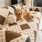 Thick Waffle-Textured Plush Non-Slip Couch Cover
