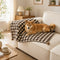 Cozy Reversible Plaid Plush Pet Throw Blanket with Pom-Poms