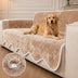Waterproof Plush Velvet Contrast Wavy Edge Couch Cover