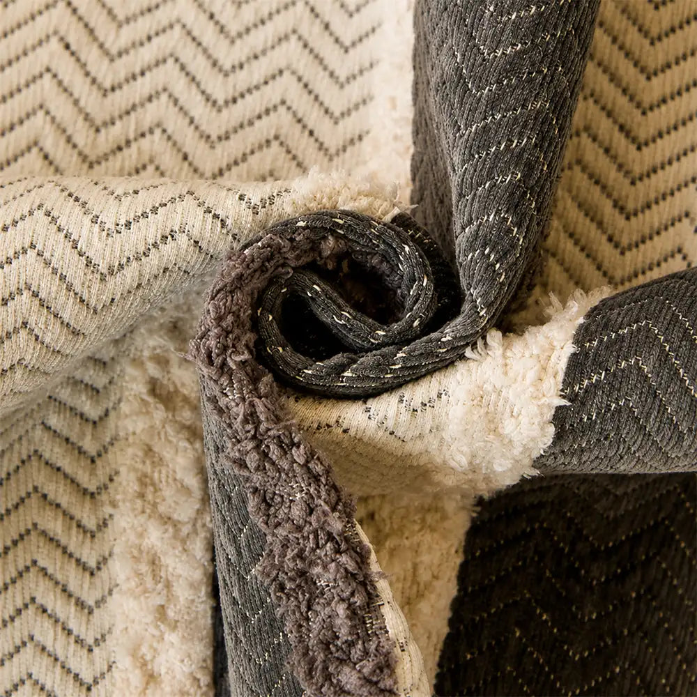 Vintage Striped Chenille Non-Slip Couch Cover
