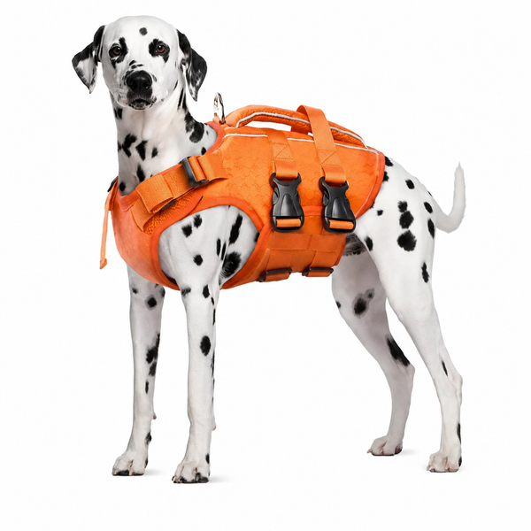 Adjustable Dog Life Jacket with Reflective Strips for Medium and Large Dogs