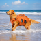 Adjustable Dog Life Jacket with Reflective Strips for Medium and Large Dogs