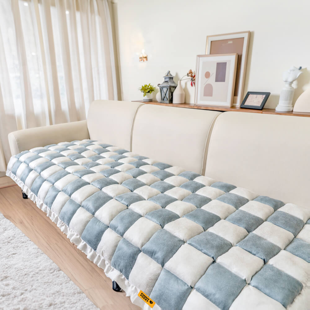Capa de sofá protetora resistente a arranhões para tapete xadrez para todas as estações