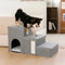 Arthritis-Friendly Multifunctional Foldable Non-Slip Dog Stairs with Storage and Condo