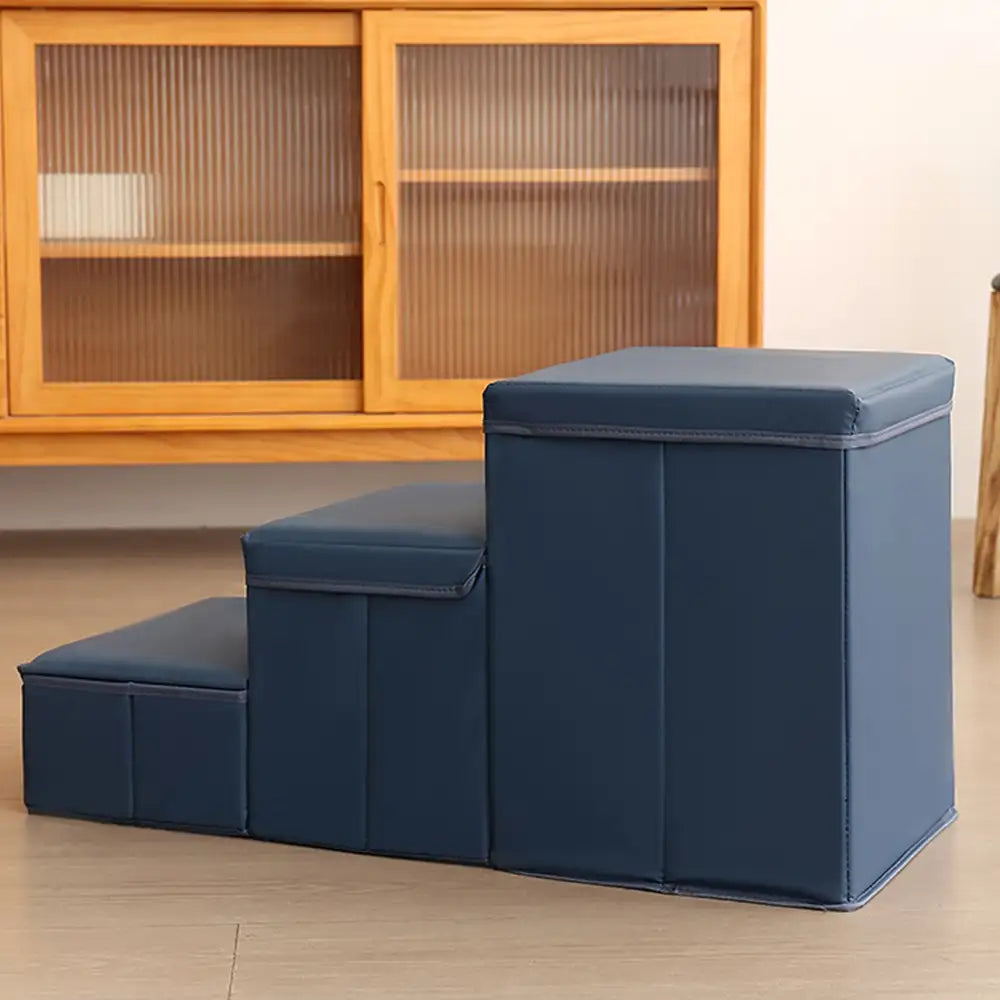 Arthritis-Friendly Multifunctional Foldable Non-Slip Dog Stairs with Storage and Condo