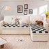 Cubierta de sofá de cama con colmena para mascotas de color cuadrado de color cuadrado de color crema de color crema