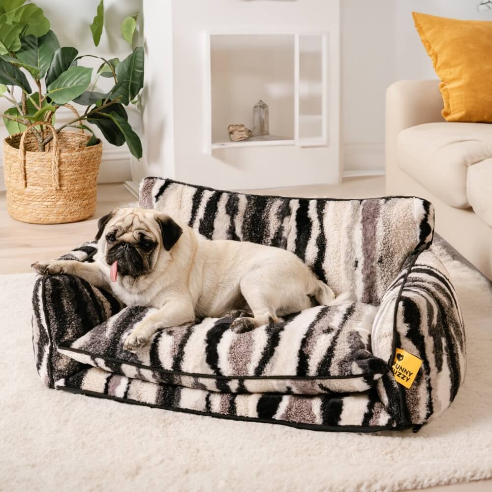 Black white dog clearance bed