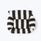 Black & White Stripe Faux Lambs Wool Soft Dog & Cat Sofa Bed - Winter Piano Keys