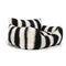 Black & White Stripe Faux Lambs Wool Soft Dog & Cat Sofa Bed - Winter Piano Keys