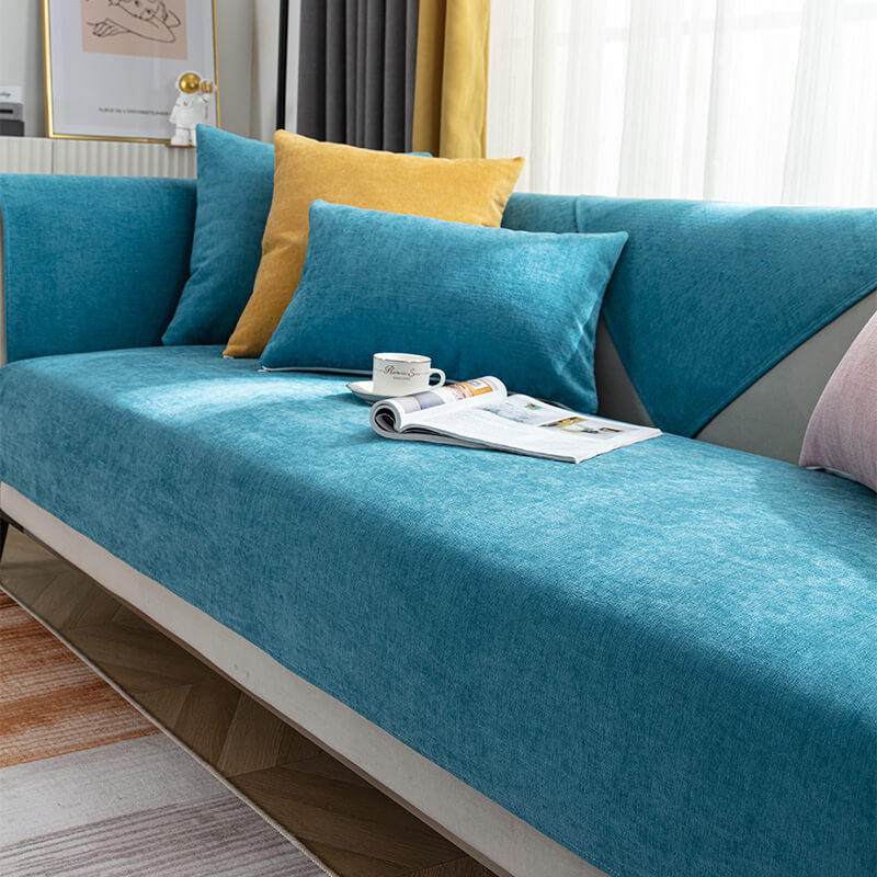 Vermilion Comfortable Chenille Sofa Protective Couch Cover