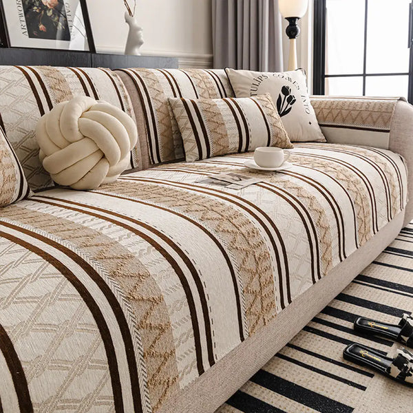 Bohemian Chenille Scratch-Resistant Durable Furniture Protection Couch Cover
