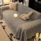 Bowknot Jacquard Plush Multifunctional Sofa Blanket Couch Cover