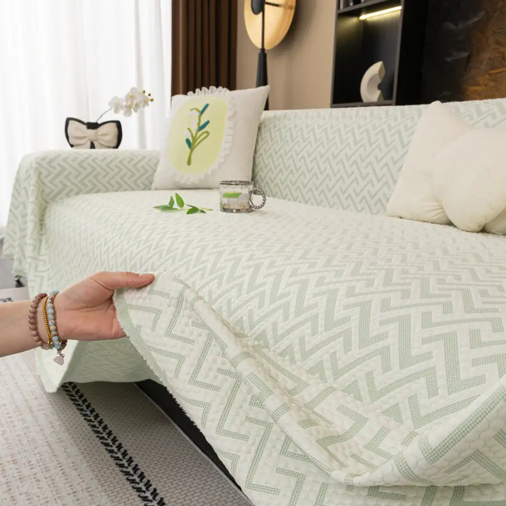 Breathable Cooling Ice Silk Heat-Absorbing Large Sofa Blanket Couch Cover
