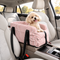 Stylish Plaid Portable Travel Dog Car Safety Seat Central Console