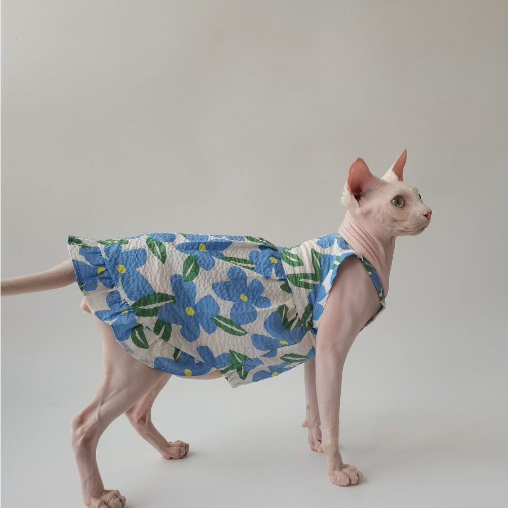 Camisa floral encantadora para animais de estimação e roupas combinando com o proprietário