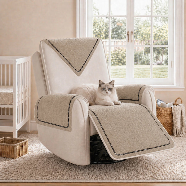 Simple Modern Jacquard High-Weight Non-Slip Chenille Recliner Slipcover