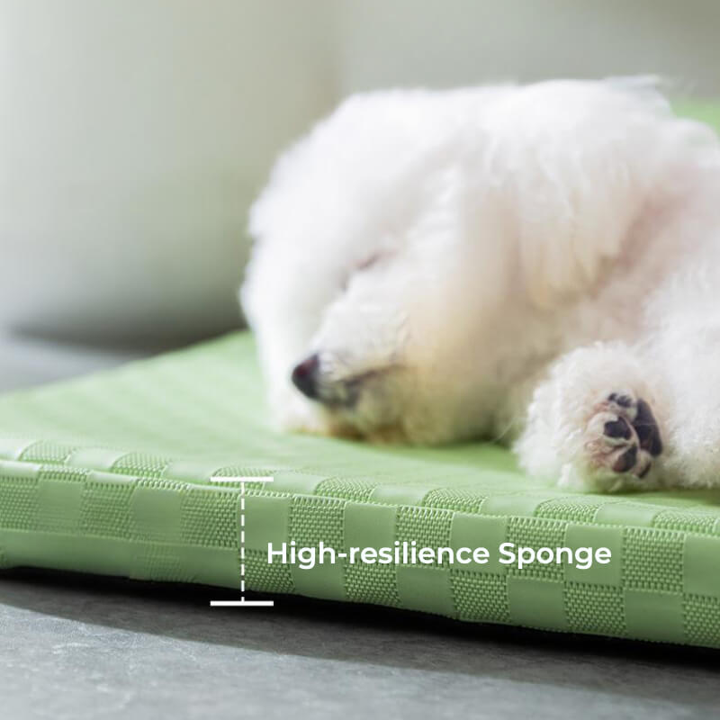 Lit pour animaux de compagnie en cuir damier lit pour chien orthopédique Anti-anxiété
