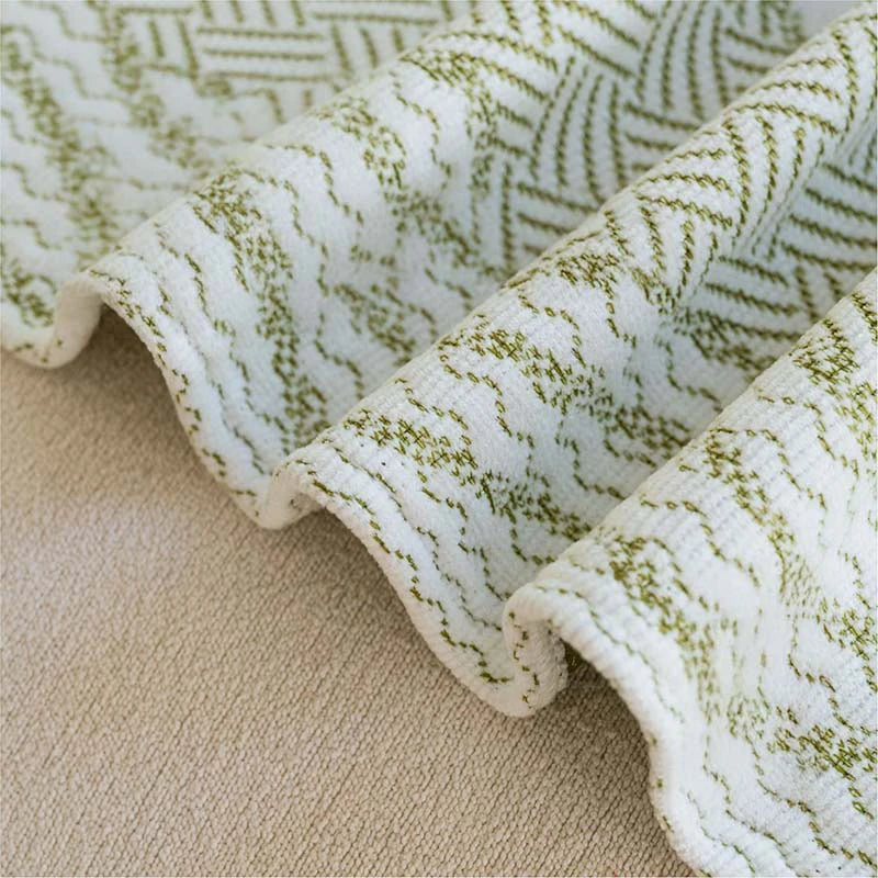 Checkered Pattern Breathable Chenille Sofa Protection Couch Cover