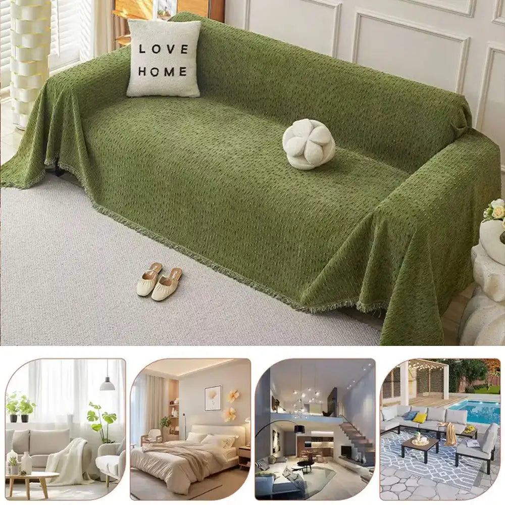 Chenille Jacquard Scratch-Resistant Sofa Protector Couch Cover