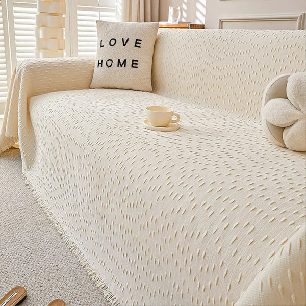 Chenille Jacquard Scratch-Resistant Sofa Protector Couch Cover