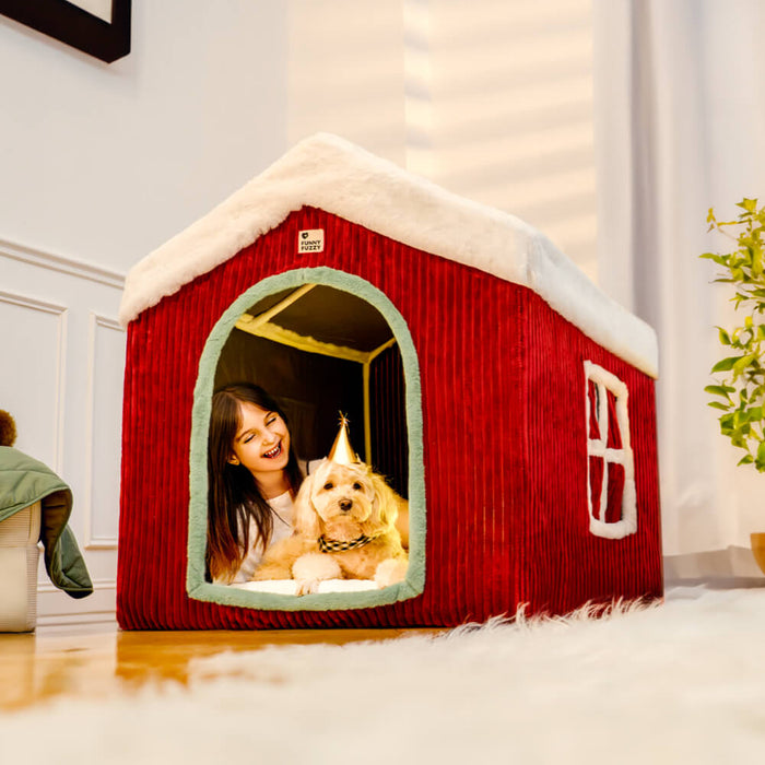 Photo inspiration: Visual Reference: Christmas Snow House Dog House Warm Cozy Holiday Shelter For
