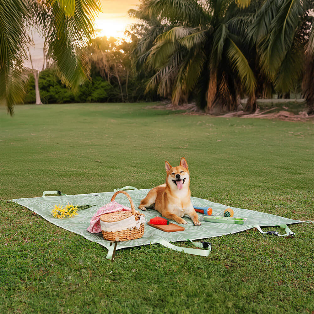 Estilo tropical: funda impermeable para asiento trasero de coche y picnic de doble uso