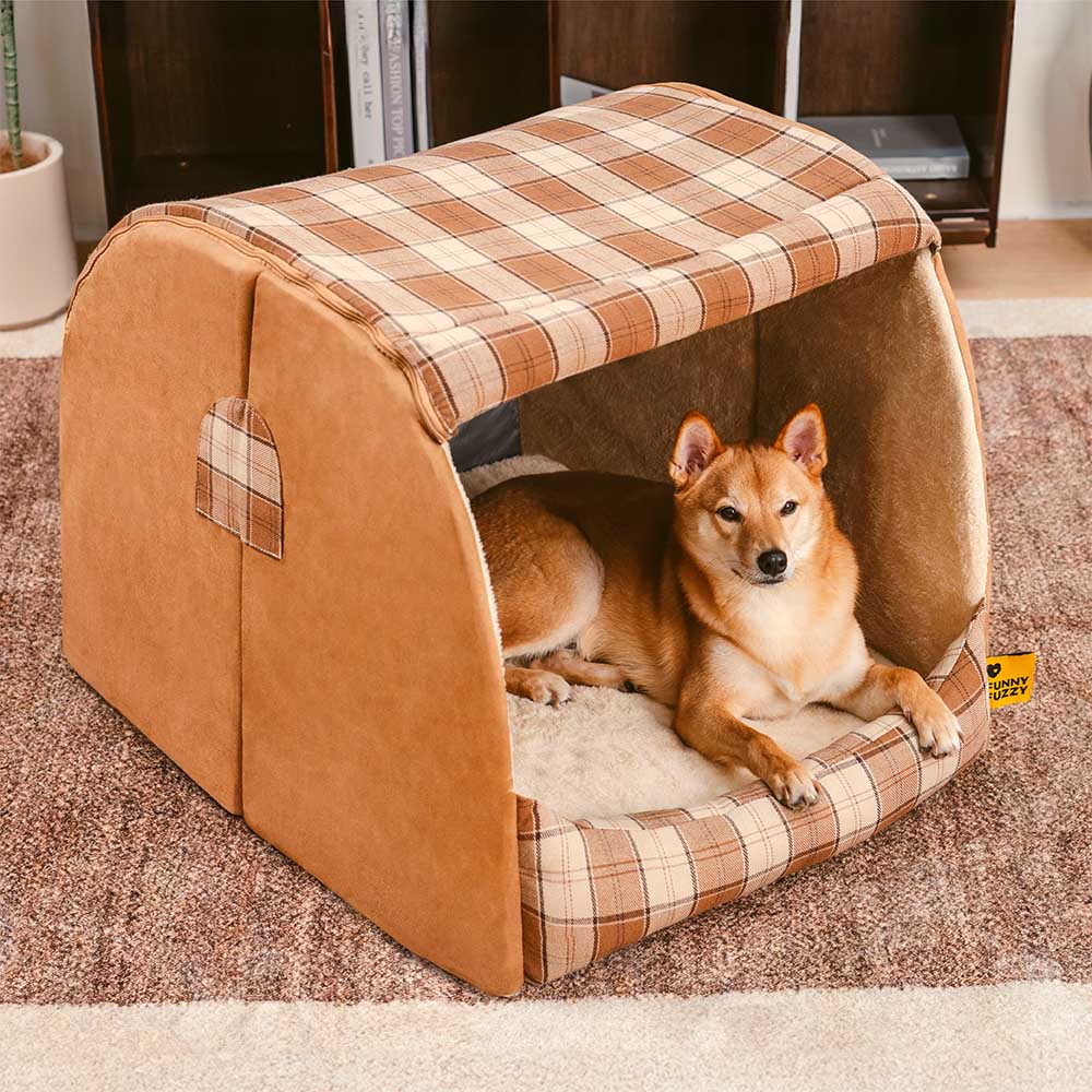 Lit orthopédique pour chien Classical Plaid House - Retraite chaleureuse