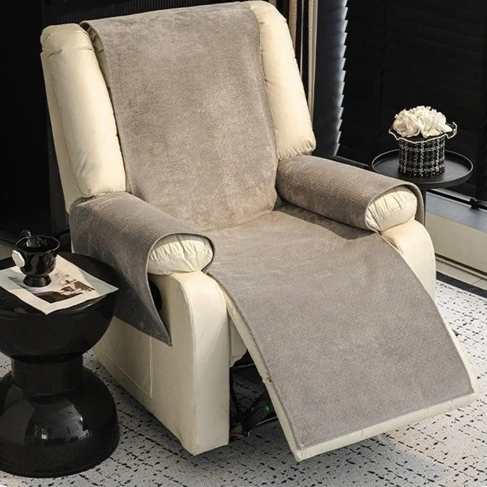 Cloud Fleece Anti-Slip One-Piece Recliner Chair Cover