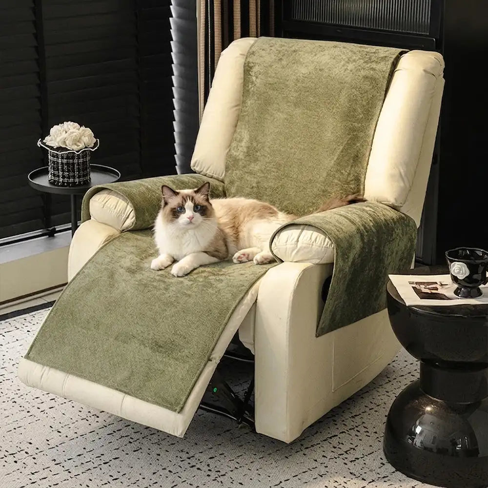 Cloud Fleece Anti-Slip One-Piece Recliner Chair Cover