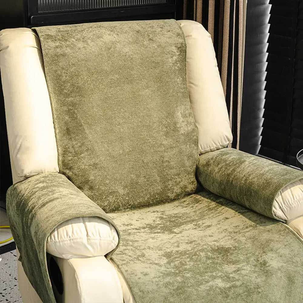 Cloud Fleece Anti-Slip One-Piece Recliner Chair Cover