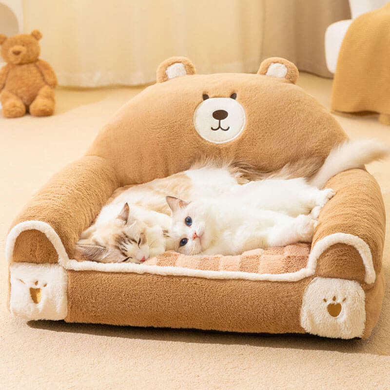 Cama confortável e calmante para animais de estimação Adorável sofá-cama para cães e gatos