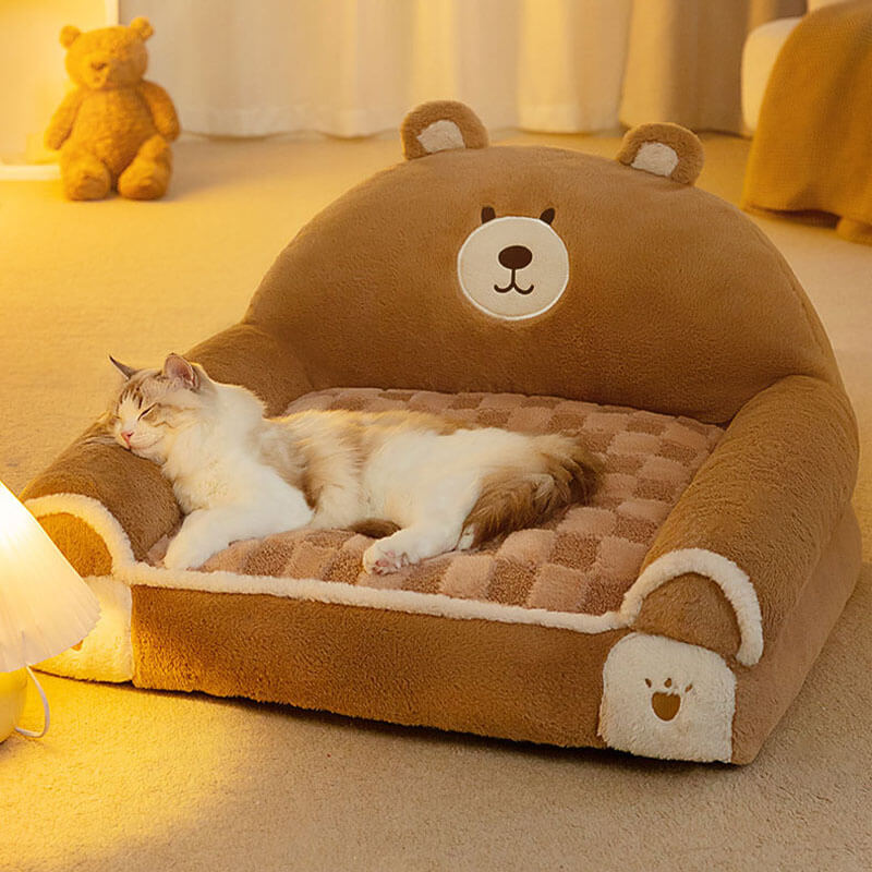 Lit confortable et apaisant pour animal de compagnie, adorable canapé-lit pour chien et chat