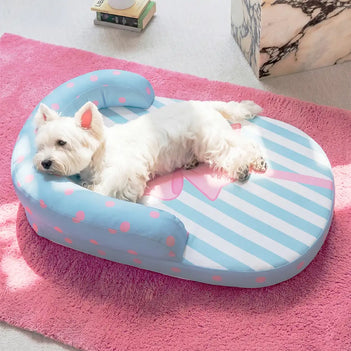 Cooling Breathable Neck Support Orthopedic Dog Bed - Bow