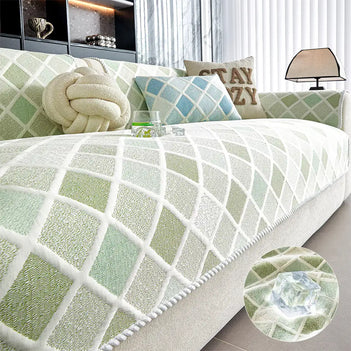 Cooling Ice Silk Heat-Absorbing Washable Non-Slip Couch Cover - Diamond