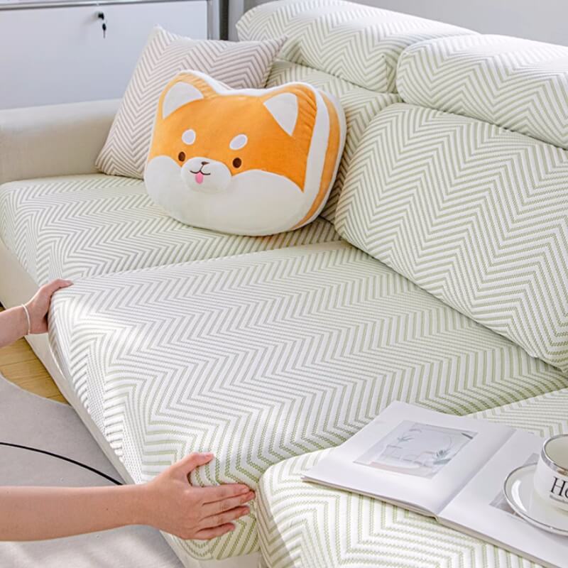 Cooling Ice Silk Stretch Full Wrap Sofa Protection Magic Couch Cover