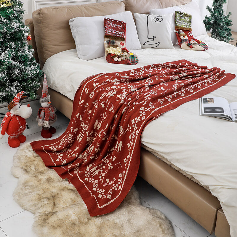 Cozy Holiday Christmas-Themed Human Pet Blanket