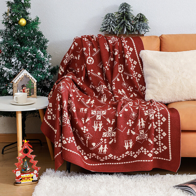 Cosy Holiday Christmas-Themed Human Pet Blanket
