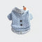 Cozy Knitted Dog Sweater with Plaid Collar – Available in Pink & Blue