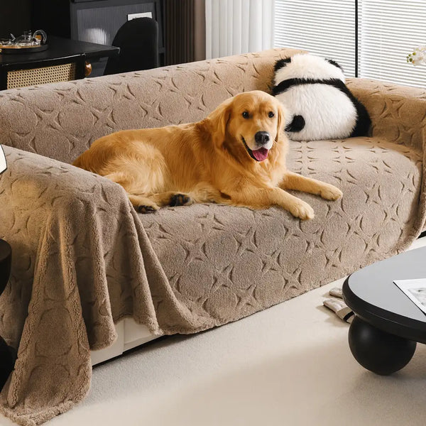 Cream Textured Jacquard Design Sofa Decorative Throw Couch Cover