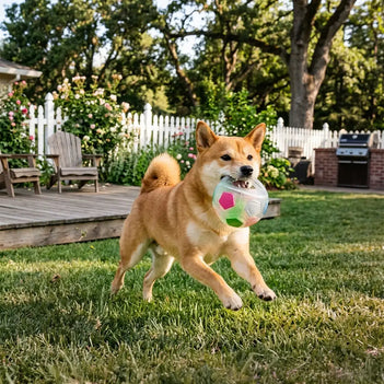 Dog Soccer Ball with Handle Floating Chew Toy